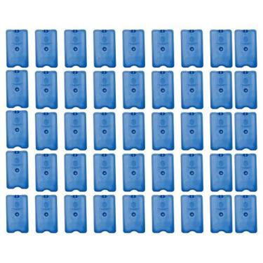 Imagem de kit 45 Placa Gelo Artificial Reutilizável Rígido Ideal Cooler Bebidas 