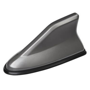 Imagem de Antena de barbatana de tubarão para carro II modificação da cauda da antena especial com sinal de antena de rádio decorativa sem furos (Cinza)