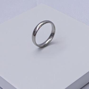 Imagem de Aliança Aço Inox Prateado Unissex 4mm - Ralifla Semijoias, 14