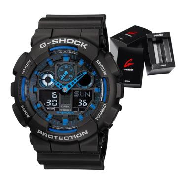 Imagem de Relógio Masculino Casio G-Shock Preto à Prova D'água 200M GA-100-1A2DR