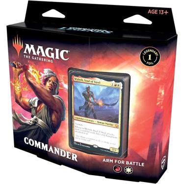 Imagem de Magic: The Gathering Commander Legends Commander Deck – Arm for Battle 100 de deck pronto para jogar 1 Comandante de Folha Vermelho-Branco, C78590000