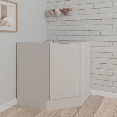 Imagem de Balcão Canto Oblíquo sem Tampo com Rodapé Puxador 150mm Ipanema CabeCasa MadeiraMadeira