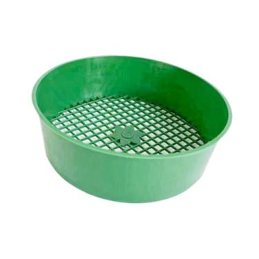 Imagem de Baoblaze Peneira de jardim praia areia penteado verde malha tela portátil solo sifting bandeja de jardinagem para pequenas rochas de filtragem de cascalho
