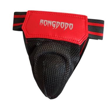 Imagem de Dynwave Protetor da virilha para equipamentos de arte de boxe Equipamentos práticos Proteção de sparring jockstrap para luta de Muay Thai, Red S