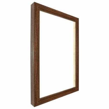 Imagem de Armação de Moldura Lisa Revestida para Quadros e Fotos - 2x2 Cor:MARROM;Tamanho:15X21 CM