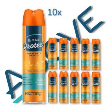 Imagem de kit 10 repelente spray protect above secagem rápida 150ml, Padrão