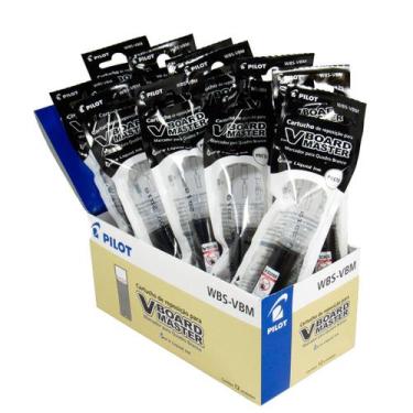 Imagem de Refil Pincel Marcador Quadro Branco Vboard Master Preto 12UN - Pilot
