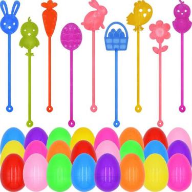 Imagem de Brinquedos Sticky Hands Howzcci Easter com ovos de plástico, pacote co