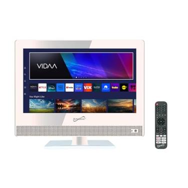 Imagem de Supersonic Sc-1520Vtv Tv Led Smart Ac/Dc De 15,6 Polegadas, Alimentada Por Vidaa, 1080P, Wi-Fi, Alto-Falantes Integrados, Usb, 3X Hdmi Arc, Para Cozinha, Trailer, Barco, Caminhão, Sala De Jogos, Sa