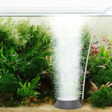 Imagem de hygger Pedra de ar de aquário, aerador borbulhador de tanque de peixes com base de aço inoxidável, difusor de oxigênio para nano bombas de ar, hidroponia, pequenos lagos e tanques de peixes