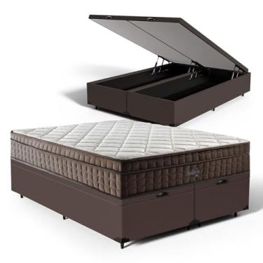 Imagem de Cama Box Baú com Colchão de Espuma D70 Pillow In Ultra Dream Anjos Queen 158cm