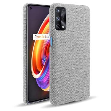 Imagem de Capa para OPPO Realme X7 PRO,Capa desenhada em lona,Case Protetora Ultrafina com Empunhadura Macia,Design em Tecido Antichoque e Antiarranhões-Light gray