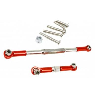 Imagem de YIJU 2 peças RC Links de direção de carro, extremidade do tirador do braço de direção, peças de reposição, substituição de alta resistência para 1:16