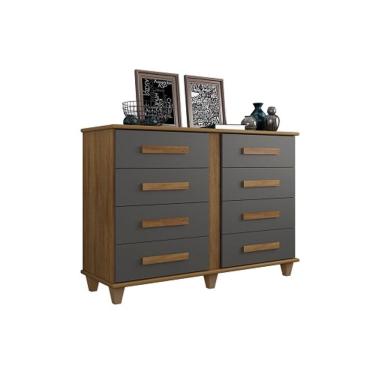 Imagem de Cômoda Geórgia Cinamomo/Grafite – RV Móveis