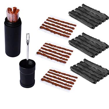 Imagem de Lotatheta Kit de reparo de pneu sem câmara de ar para bicicleta, plugues, ferramenta de reparo de pneus, fixação de perfuração plana MTB e bicicleta de montanha de estrada + 35 tiras (15 x 1,5 mm + 5