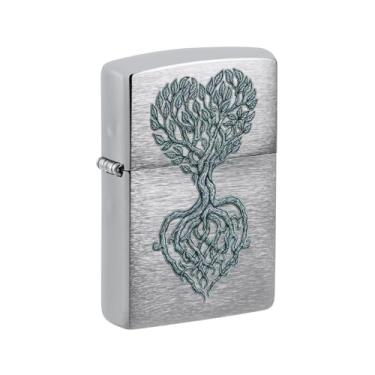Imagem de Zippo Isqueiro de bolso cromado escovado Rooted in Love