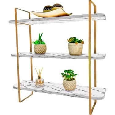 Imagem de Prateleira Nicho De Parede Tripla SLIM Modelo Industrial Decoração Sala Quarto