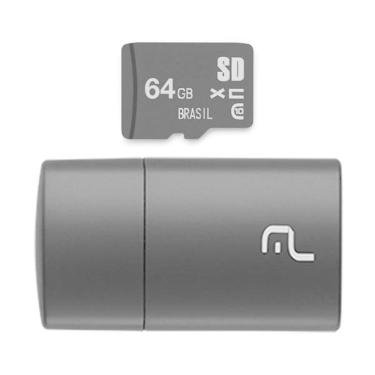 Imagem de Adaptador 2x1 Multilaser 64GB Cartão Micro SD+Cartão SD Clasee 10+Pendrive Adaptador 2x1 Multilaser 64GB Cart?o Micro SD+Cart?o SD Clasee 10+Pendrive