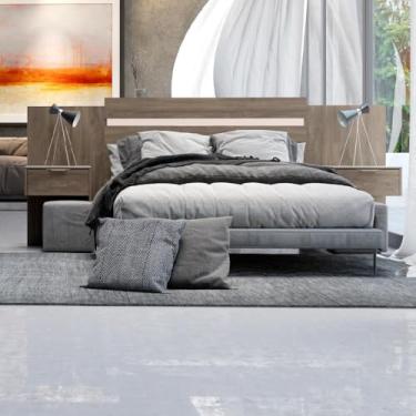 Imagem de Cabeceira Casal Extensível e Mesa Lateral 1114 Carraro - Legno