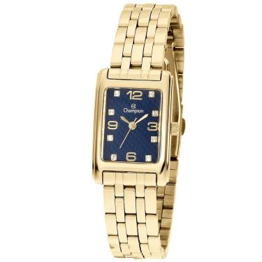 Imagem de Relógio Champion Feminino Analógico Azul Dourado Cn28366a
