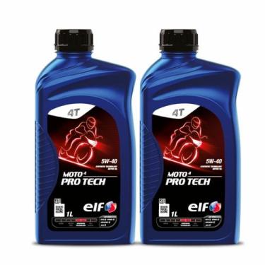 Imagem de Kit 2x Óleo Sintético 5w-40 Elf Moto 4 Pro Tech