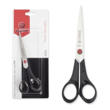 Imagem de Tesoura Hobby Preta Ponto Vermelho Mundial 664n-7.1/2