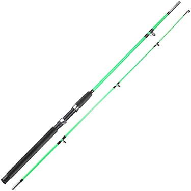 Imagem de Sougayilang Vara De Pesca, 2 Peças Grafite Composto E Blanks Vidro, Pesca Corrico Para Água Salgada, Surfe Offshore Peixe-Gato, Fibra Salmão, Fiação - Verde 3,9 Pés
