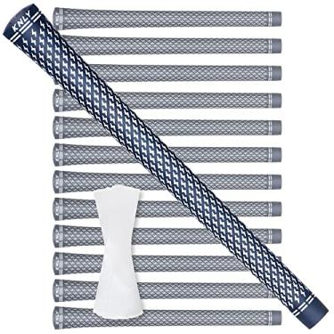 Imagem de KNLY Conjunto De 13 Grips Golfe 360 - Borracha Macia, Antiderrapantes E Alta Tração, Com Fitas Kit Completo Para Reajustar A Fita. (Tamanho Médio, Azul Marinho 2 Em 1 (13 15 Fitas))