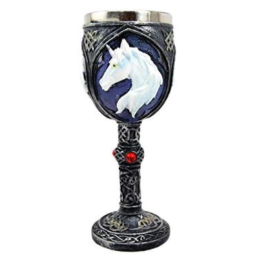Imagem de Atlantic Collectibles frasco Vida Eterna rara unicornio Vinho Drink Calice Calice Cup 7.5 " H