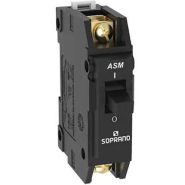 Imagem de Disjuntor Nema Monofásico 60a Asm-b 1 Polo Preto Soprano
