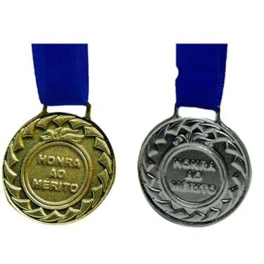 Imagem de Kit C/50 Medalhas de Ouro + 50 Medalhas de Prata M30 Honra ao Mérito -
