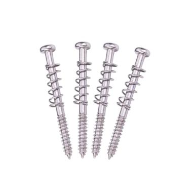 Imagem de DIAO79NI 4 peças M3X37mm parafusos de montagem de captador de guitarra baixo molas captador para precisão P Bass ou J Bass ou P90 Soap Bar Pickups (cromado)