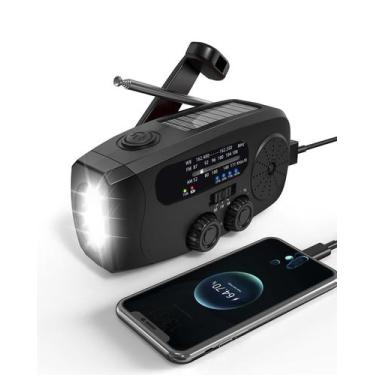 Imagem de Rádio de manivela de emergência Emgykit 2000mAh/7400mWh preto