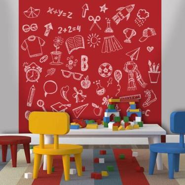 Imagem de Adesivo Lousa Vermelho + Giz Brinde - Tacolado, 1,00 x 1,00m