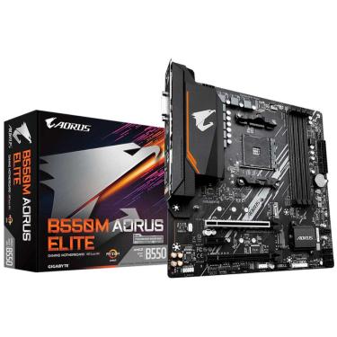 Imagem de Gigabyte Aorus Elite B550M (AM4 - DDR4 4733 O.C) - Chipset AMD B550 - USB 3.2 - Slot M.2