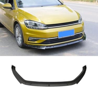 Imagem de Para Golf 7.5 Gen 18-19 Car Front Bumper Lip Splitter Difusor Body Kit Gloss Black Bumper Protector Modification Part (preto fosco)