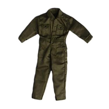 Imagem de Kokiya Roupas de bonecos de ação em escala 1/12, roupas em miniatura, fantasia de boneca, uniforme para homens de 6 polegadas, Verde