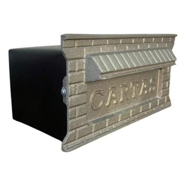 Imagem de Caixa De Correio Tijolinho Prata Pequena De Embutir Muro - HD INOX