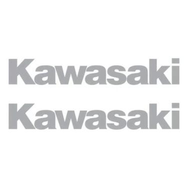 Imagem de Par Adesivo Faixa Compatível Com Kawasaki Tanque- Prata 01 - Spts