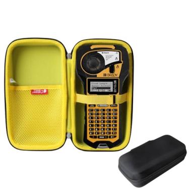 Imagem de Hermitshell Estojo rígido de viagem para impressora de etiquetas portátil Brady M210 / BMP21 (preto + amarelo)