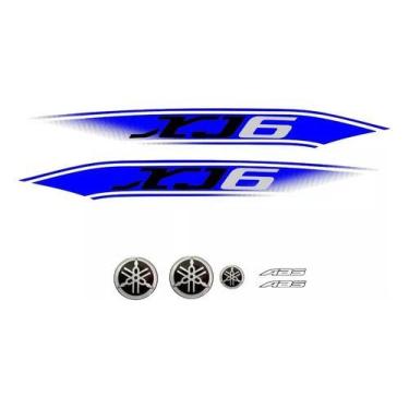 Imagem de Kit Adesivo Emblema Yamaha Xj6 Xj6n 2011 2012 Preta Xj61003 - SPTS