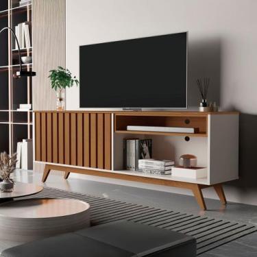 Imagem de Rack para TV Até 65 Polegadas Lancaster 2 Portas Ripado Off White/Frei