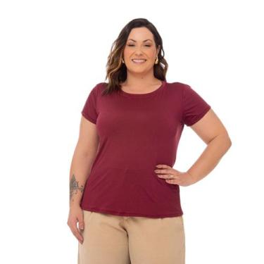 Imagem de Blusa Feminina Plus Size Soltinha De Malha - GATTA FASHION, Bordô, G2