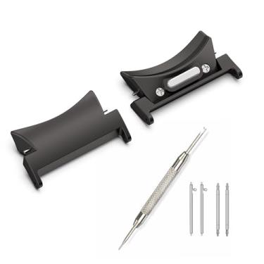 Imagem de Gheper 22 mm conectores de metal compatíveis com Samsung Galaxy Watch 7/FE/6/6 Classic/5/5 Pro/4 Classic/4 44 mm 40 mm DIY adaptador substituição de conector de botão sem espaço de aço inoxidável