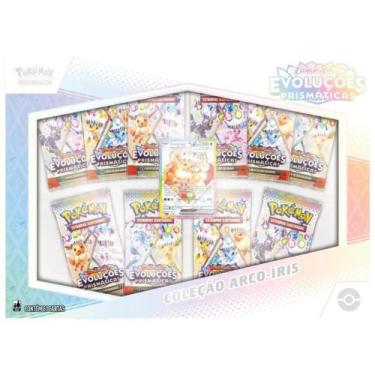 Imagem de Box Pokémon Evoluções Prismáticas EV Coleção Arco-Íris 61 Cartas Copag