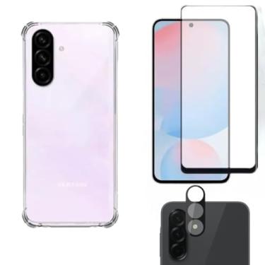 Imagem de Kit Capa Case Capinha e Película 3D Vidro e pelicula camera Para Samsung Galaxy A56 (Somente pelicula tela)