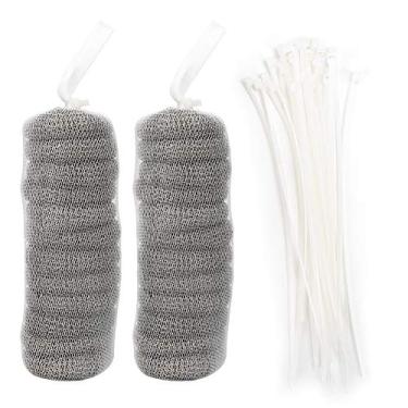 Imagem de Filtro MUNEFE 24PCS com 24pcs de cabos, armadilhas de fiapos de lavagem, máquina de lavar aço inoxidável Torneiras de fiapos