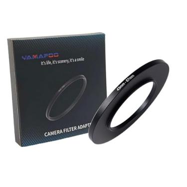 Imagem de Adaptador de anel de metal para cima/para baixo compatível com câmeras mirrorless DSLR Lens, conversor de rosca de filtro UV CPL ND, preto (43-67)