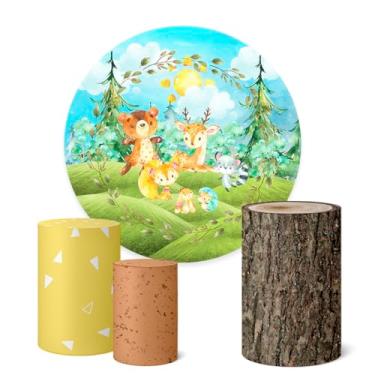 Imagem de Trio Capas Cilindro + Painel Redondo 1,50m Bosque (K1BSQ0012)