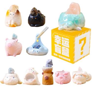 Imagem de Surprise Box Figures Diamond Crystal Animals Zoo Figurine, Mystery Bag Random Design Action Figures Figurine Collectible Home Desk Car Decoration, Birthday Christmas New Year Gift -Single Box